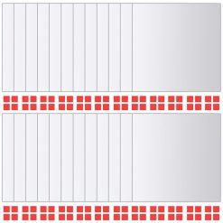 24 kosov zrcalnih ploščic kvadratne oblike steklo