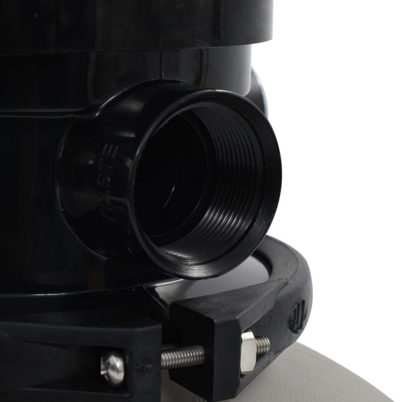 Bazenski peščeni filter s 4-pozicijskim ventilom siv 350 mm