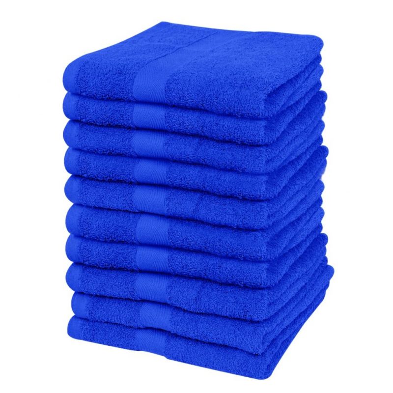 Brisače za goste 10 kosov bombaž 500 gsm 30x50 cm živo modre