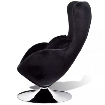 Fotelj jajčaste oblike črne barve