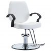 Frizerski stol iz umetnega usnja bele barve