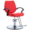 Frizerski stol iz umetnega usnja rdeče barve