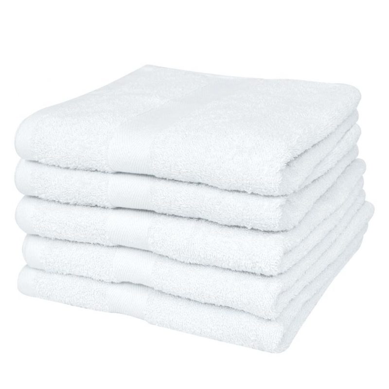 Hotelske brisače za savno 25 kosov bombaž 400 gsm 80x200cm bele