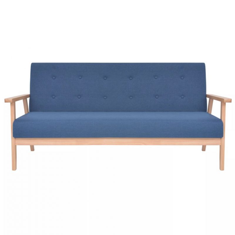 Kavč trosed iz blaga modre barve