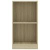 Knjižna polica sonoma hrast 40x24x75 cm iverna plošča