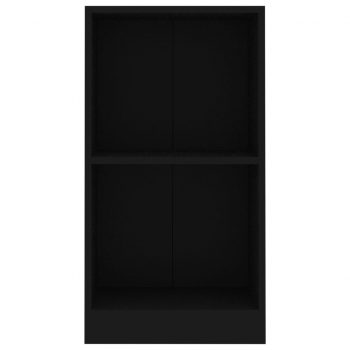 Knjižna polica črna 40x24x75 cm iverna plošča