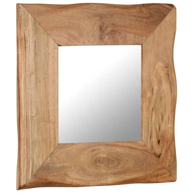 Kozmetično ogledalo 50x50 cm trden akacijev les