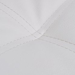 Ležalnik z blazino belo umetno usnje