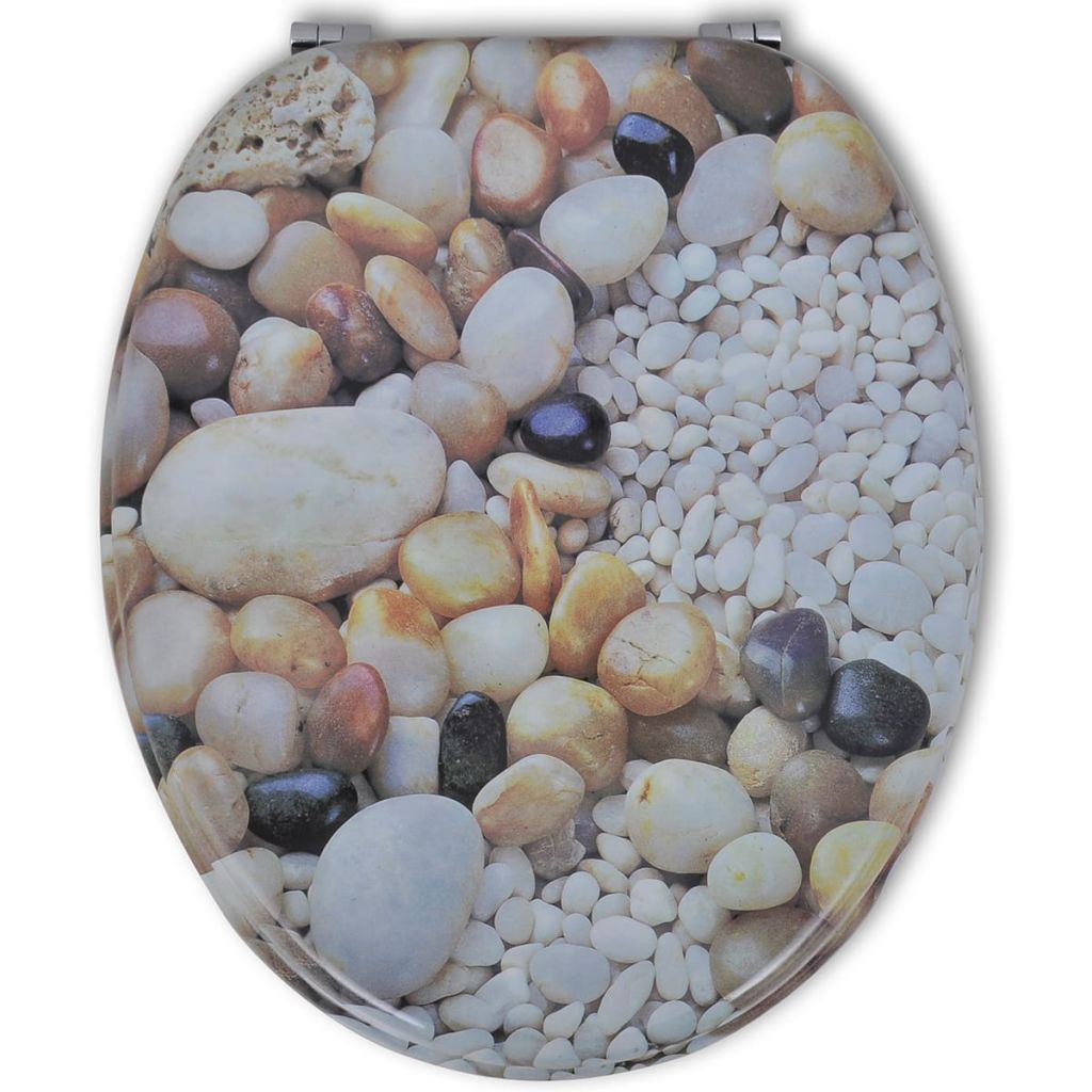 MDF wc deska dizajn kamenčkov