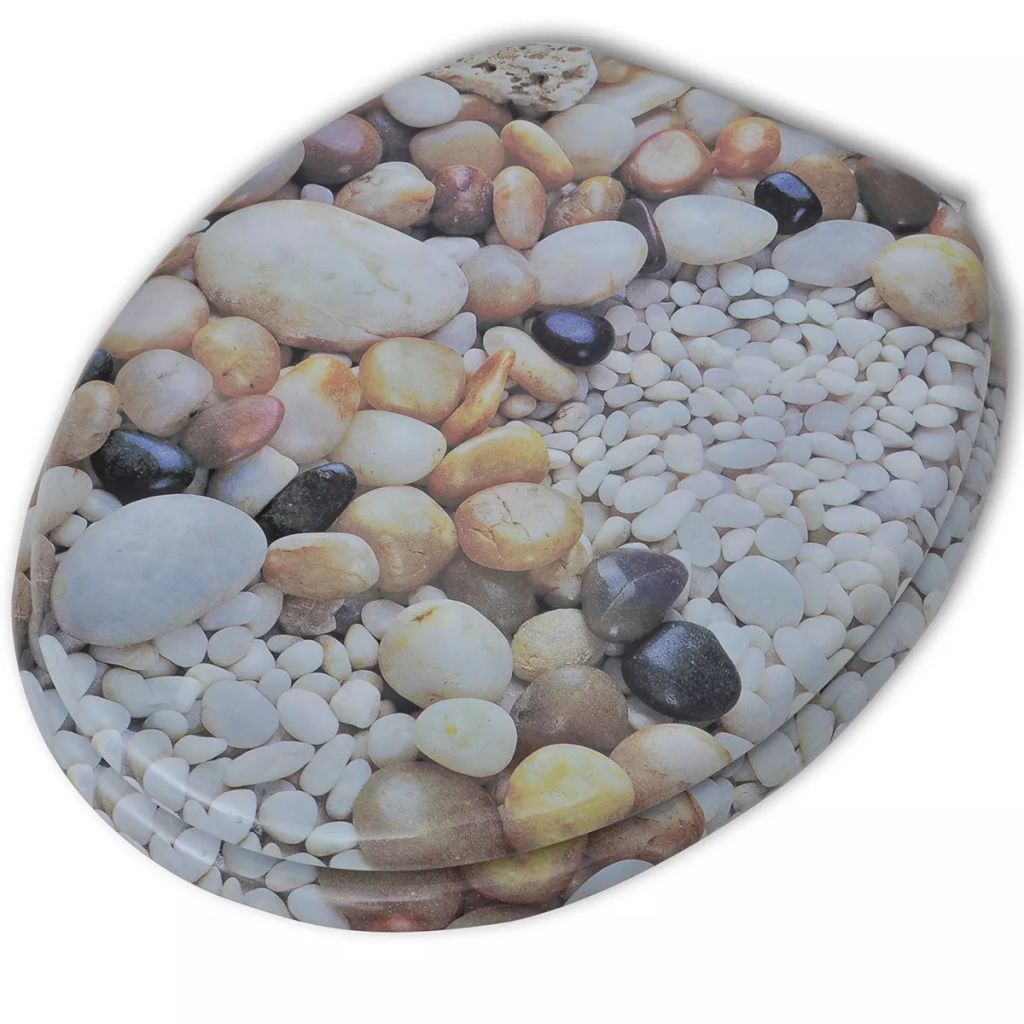 MDF wc deska dizajn kamenčkov