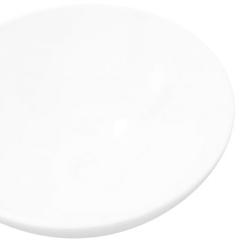 Okrogel Keramičen Umivalnik za Kopalnico Bele Barve