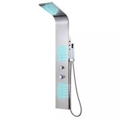 Panel za tuš nerjaveče jeklo zaobljene oblike