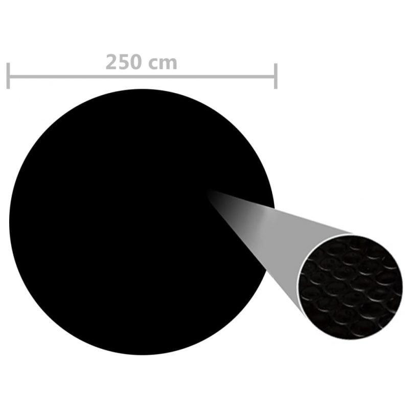 Pokrivalo za bazen črno 250 cm PE