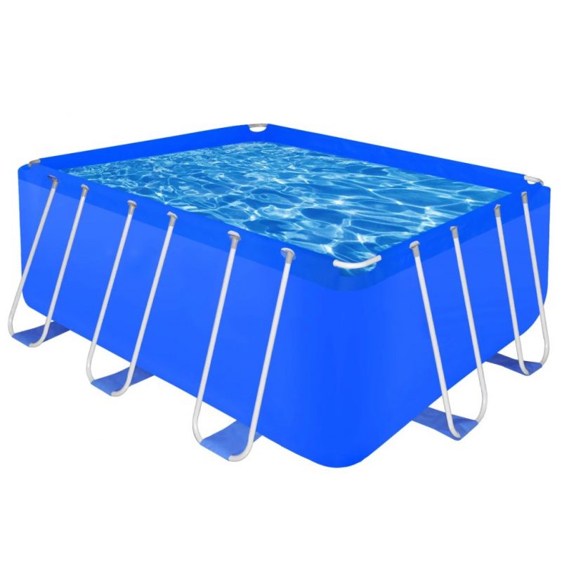 Pravokoten nadzemeljski bazen z jeklenim okvirjem 400 x 207 x 122 cm