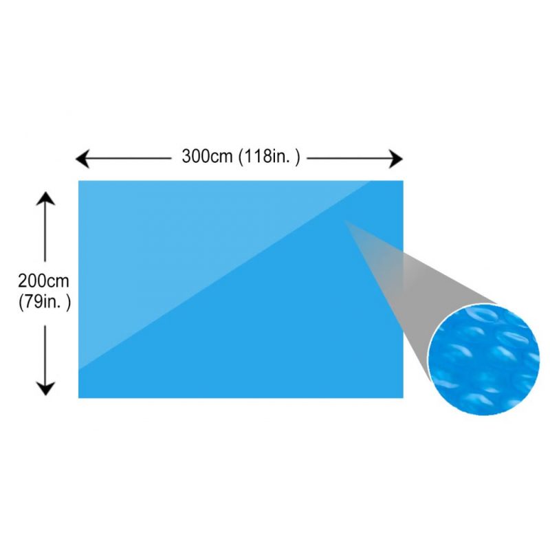 Pravokotna prevleka za bazen 300 x 200 cm moder PE