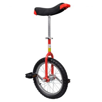 Rdeč prilagodljiv monocikel 16 Inch