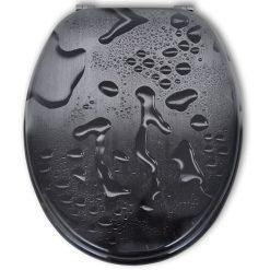 Sedeži za WC školjko s hitrim zapiranjem 2 kosa MDF kapljice