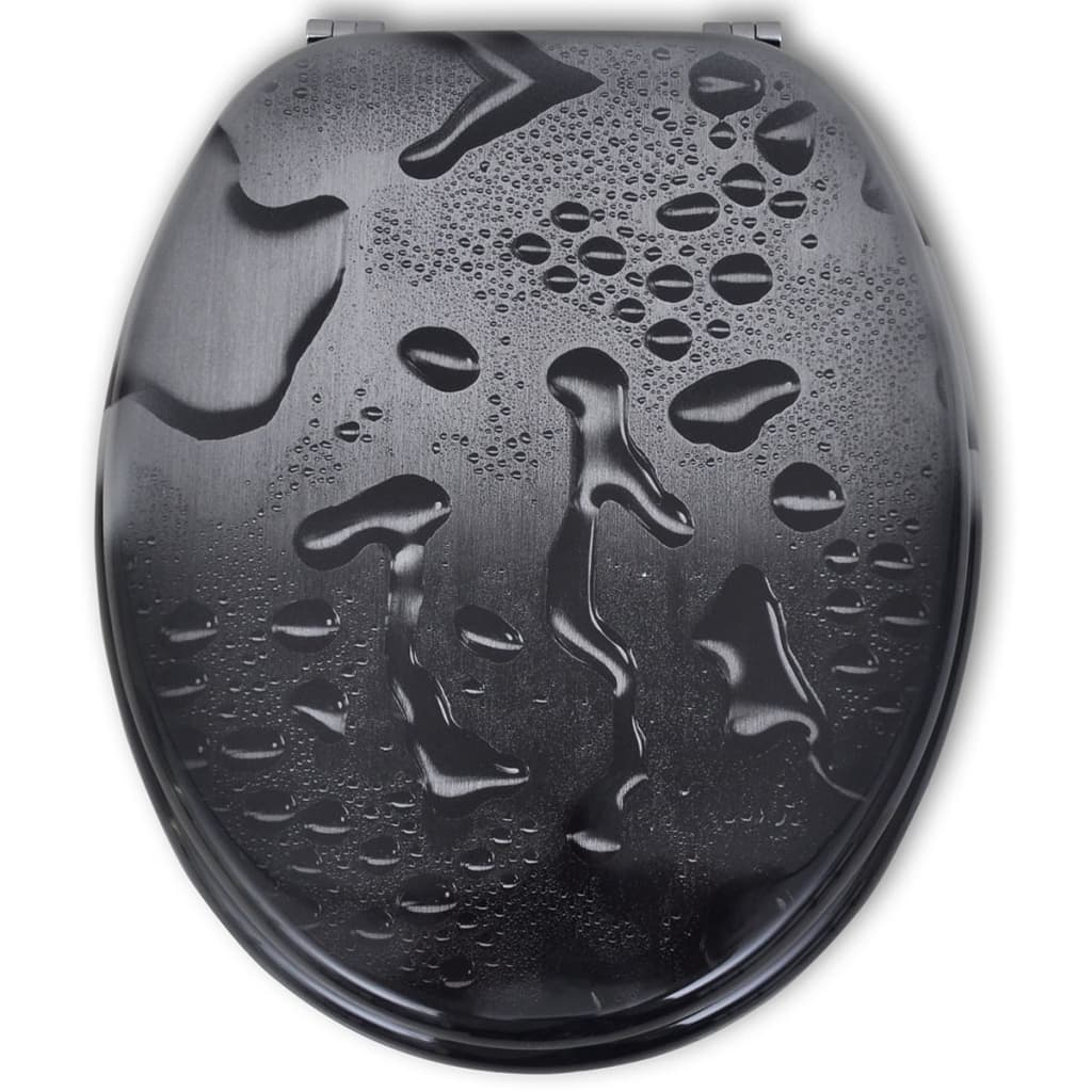 Sedeži za WC školjko s hitrim zapiranjem 2 kosa MDF kapljice