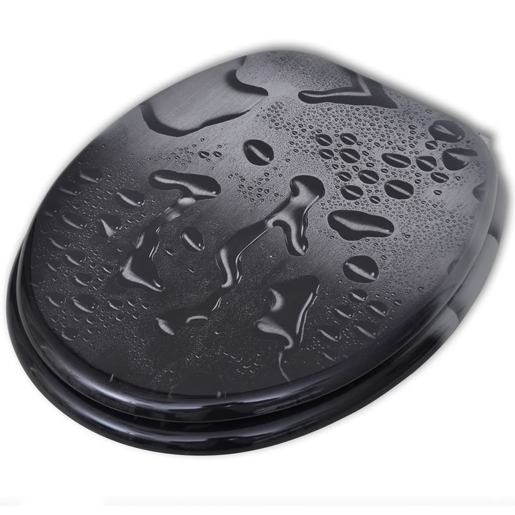 Sedeži za WC školjko s hitrim zapiranjem 2 kosa MDF kapljice