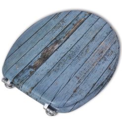 Sedeži za WC školjko s hitrim zapiranjem 2 kosa MDF star les