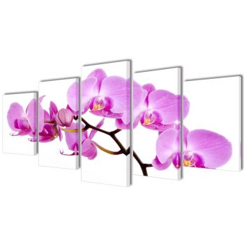Set platen s printom orhidej 200 x 100 cm