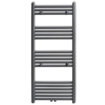 Siv Kopalniški Cevni Radiator za Brisače Ravne Cevi 500 x 1160 mm