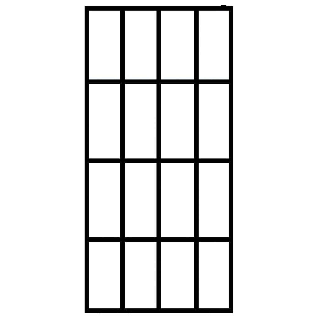 Steklena pregrada za tuš kaljeno steklo 90x195 cm