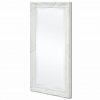 Stensko Ogledalo Baročni Stil 100x50 cm Bele Barve