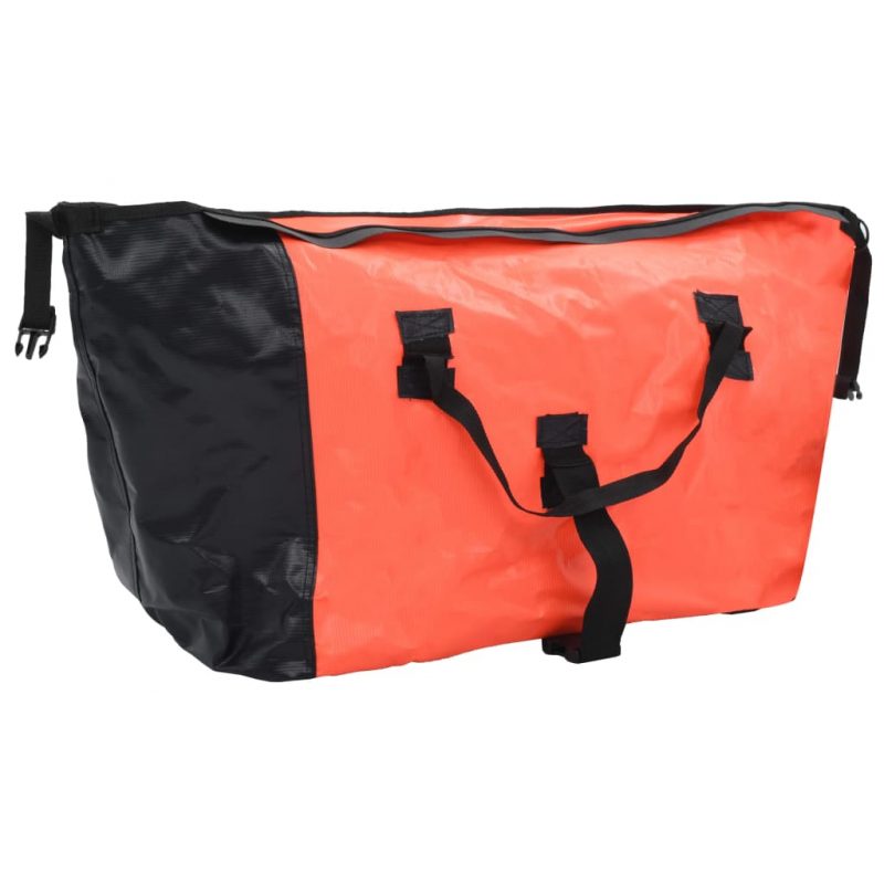 Tovorna kolesarska prikolica s torbo oranžna in črna