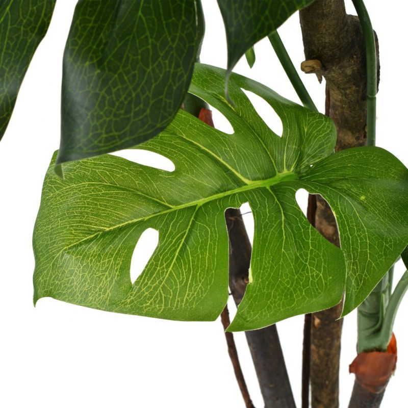 Umetna rastlina monstera v loncu 130 cm zelene barve