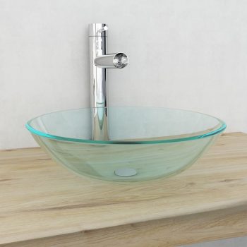 Umivalnik Kaljeno Steklo 42 cm Prosojen