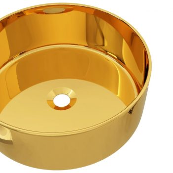 Umivalnik keramičen 40x15 cm zlat