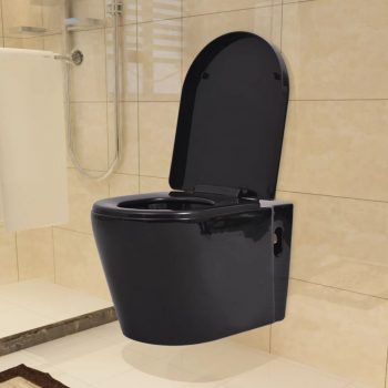 Viseča WC Školjka Keramična Črna