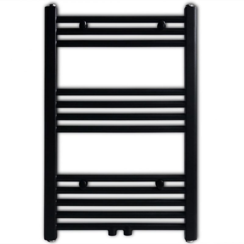 Črn Cevni Radiator za Centralno Ogrevanje Ravne Cevi 500x764mm