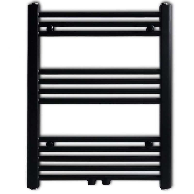 Črn Cevni Radiator za Centralno Ogrevanje Ravne Cevi 600x764mm