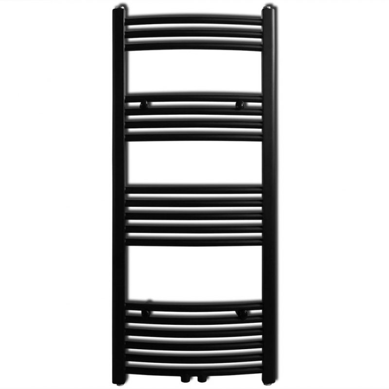 Črn Cevni Radiator za Centralno Ogrevanje Ukrivljene Cevi 500x1160mm