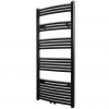 Črn Kopalniški Cevni Radiator za Centralno Ogrevanje 600 x 1424 mm