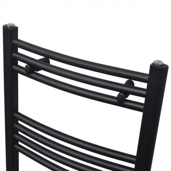 Črn Kopalniški Cevni Radiator za Centralno Ogrevanje 600 x 1424 mm