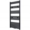 Črn Kopalniški Cevni Radiator za Centralno Ravne Cevi 600 x 1424 mm