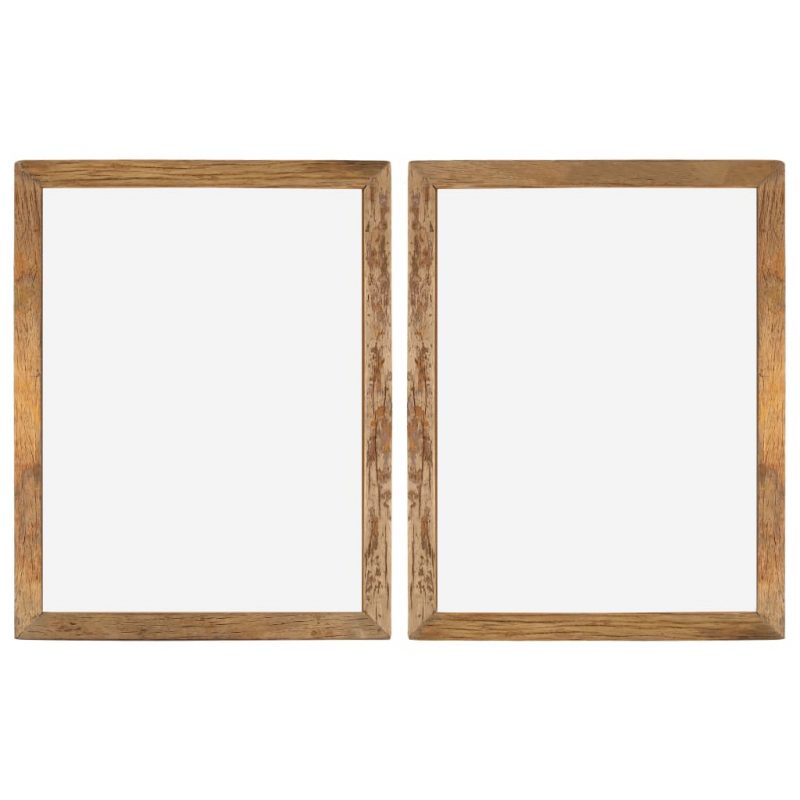 Foto okvirji 2 kosa 90x70 cm trden predelan les in steklo