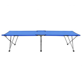 Kamp postelja 206x75x45 cm XXL modra