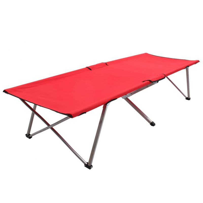 Kamp postelja 206x75x45 cm XXL rdeča