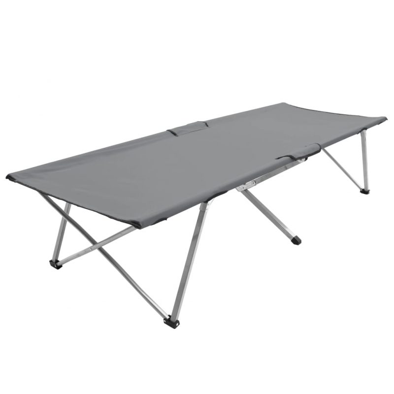 Kamp postelja 206x75x45 cm XXL siva