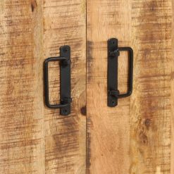 Knjižna omara 4-nadstropna 124x30x180 cm robusten mangov les