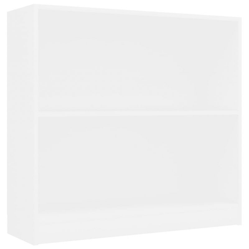 Knjižna polica bela 80x24x75 cm iverna plošča
