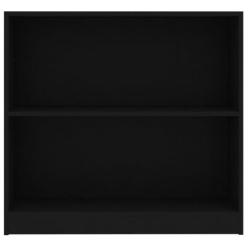 Knjižna polica črna 80x24x75 cm iverna plošča