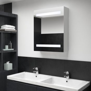 LED kopalniška omarica z ogledalom 50x14x60 cm