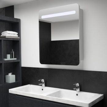 LED kopalniška omarica z ogledalom 68x11x80 cm