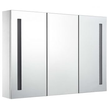 LED kopalniška omarica z ogledalom 89x14x62 cm