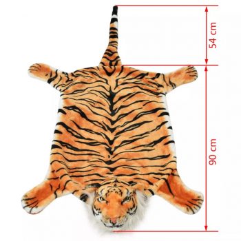Plišasta preproga tiger 144 cm rjave barve